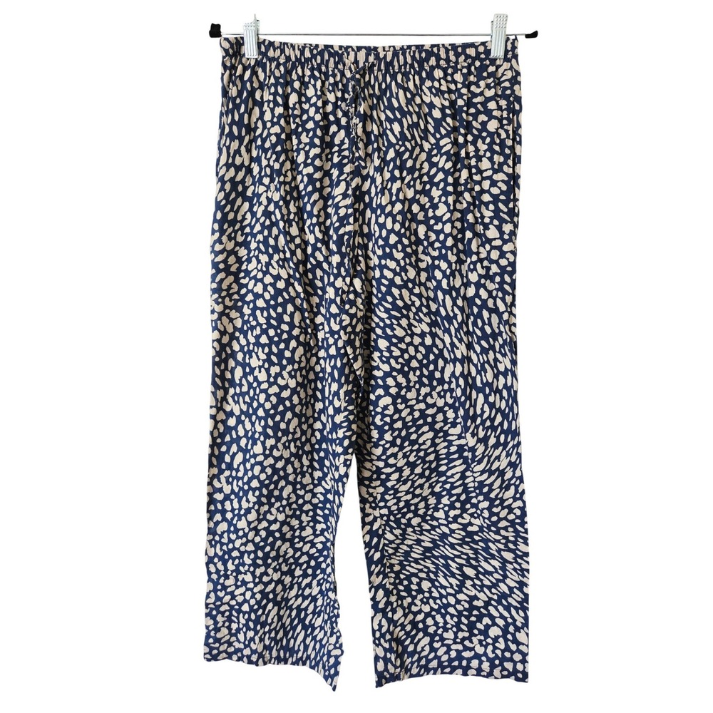 The Cat's‎ Pajamas Womens Navy Blue Pajama Pants Size M Drawstring Cotton